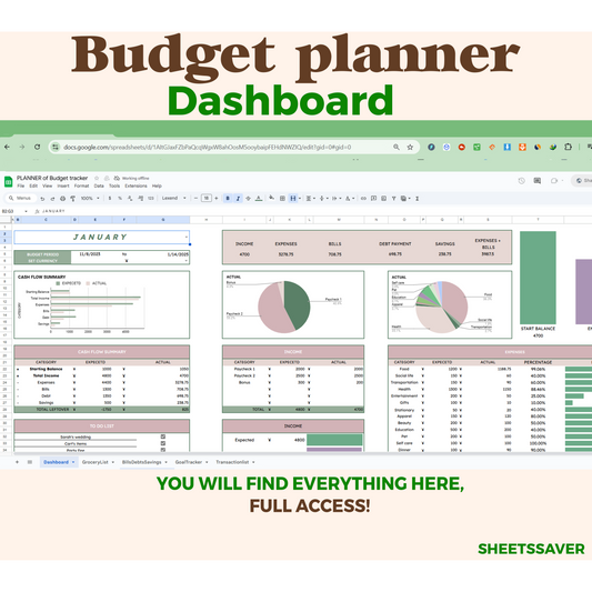 Budget Planner Google Sheets